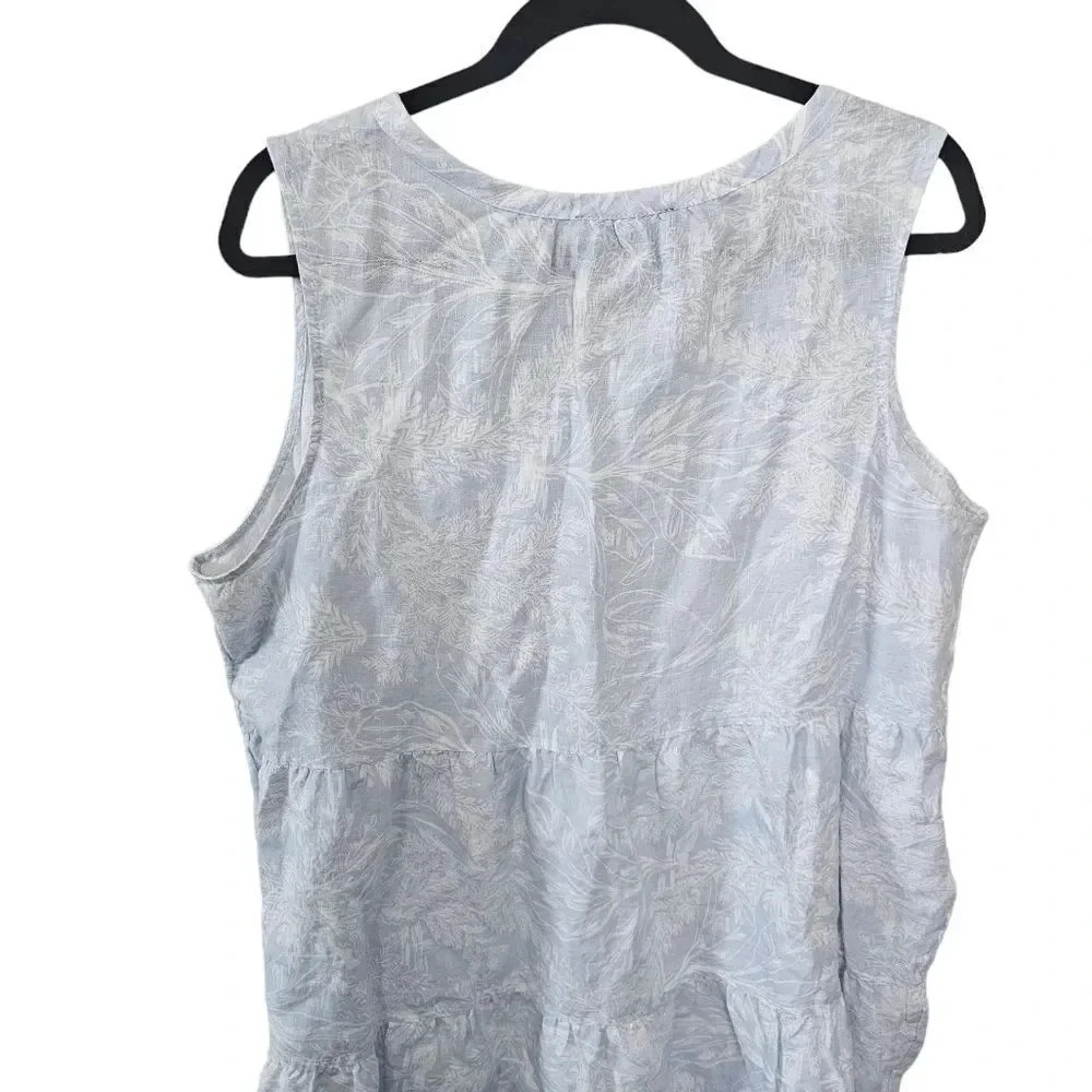 ‎Tahari Sleeveless Linen Dress Tiered Mini - Picture 7 of 8